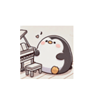 がんばり屋ペンギンのピアノチャレンジ！6（個別スタンプ：22）