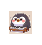 がんばり屋ペンギンのピアノチャレンジ！6（個別スタンプ：24）