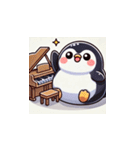 がんばり屋ペンギンのピアノチャレンジ！7（個別スタンプ：4）