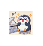 がんばり屋ペンギンのピアノチャレンジ！7（個別スタンプ：8）