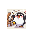 がんばり屋ペンギンのピアノチャレンジ！7（個別スタンプ：12）