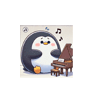 がんばり屋ペンギンのピアノチャレンジ！7（個別スタンプ：22）