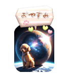 【BIG】宇宙犬♡トイプードル 毎日使える（個別スタンプ：32）