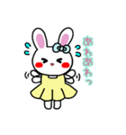 うさぎ♡らぴぴ♡(cute rabbit)③文字なし（個別スタンプ：1）