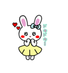 うさぎ♡らぴぴ♡(cute rabbit)③文字なし（個別スタンプ：2）