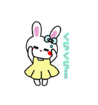 うさぎ♡らぴぴ♡(cute rabbit)③文字なし（個別スタンプ：16）