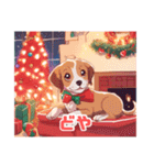 可愛い子犬とクリスマススタンプ（個別スタンプ：33）