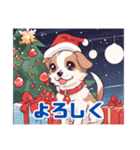 可愛い子犬とクリスマススタンプ（個別スタンプ：38）