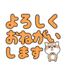 飛び出す豆しば！カラフル敬語デカ文字（個別スタンプ：8）