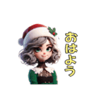 Xmasにかわいい女の子のスタンプをどうぞ（個別スタンプ：13）