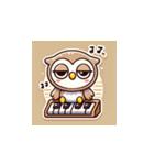 フクロウとピアノのかわいいスタンプ（個別スタンプ：11）