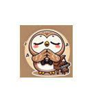 フクロウとピアノのかわいいスタンプ（個別スタンプ：16）