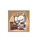 フクロウとピアノのかわいいスタンプ（個別スタンプ：17）