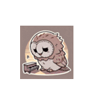 フクロウとピアノのかわいいスタンプ（個別スタンプ：18）
