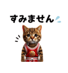 リアルなバスケ猫（個別スタンプ：35）