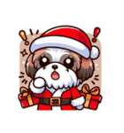 シーズー サンタクロース クリスマス 犬（個別スタンプ：27）