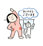 おかっぱちゃんと猫（個別スタンプ：8）