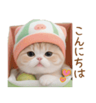 メロン帽が可愛い スコティッシュ猫2 敬語（個別スタンプ：3）