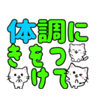 飛び出すネコ！カラフル敬語デカ文字（個別スタンプ：10）