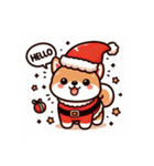 柴犬 サンタクロース クリスマス シバイヌ（個別スタンプ：12）