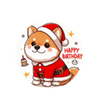 柴犬 サンタクロース クリスマス シバイヌ（個別スタンプ：39）