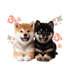 よく使う！パステル文字♡柴犬＆黒柴（個別スタンプ：21）