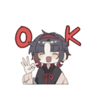 女の子たちとうさぎ（個別スタンプ：1）