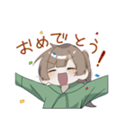 女の子たちとうさぎ（個別スタンプ：15）