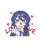 女の子たちとうさぎ（個別スタンプ：24）