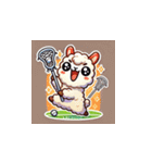 ラクロスを楽しむ！アルパカLINEスタンプ（個別スタンプ：2）