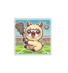 ラクロスを楽しむ！アルパカLINEスタンプ（個別スタンプ：3）
