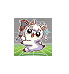 ラクロスを楽しむ！アルパカLINEスタンプ（個別スタンプ：4）