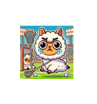 ラクロスを楽しむ！アルパカLINEスタンプ（個別スタンプ：8）