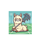 ラクロスを楽しむ！アルパカLINEスタンプ（個別スタンプ：11）