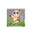 ラクロスを楽しむ！アルパカLINEスタンプ（個別スタンプ：12）