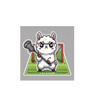 ラクロスを楽しむ！アルパカLINEスタンプ（個別スタンプ：19）