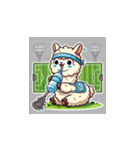 ラクロスを楽しむ！アルパカLINEスタンプ（個別スタンプ：23）
