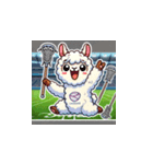 ラクロスを楽しむ！アルパカLINEスタンプ3（個別スタンプ：18）