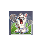 ラクロスを楽しむ！アルパカLINEスタンプ3（個別スタンプ：19）