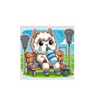 ラクロスを楽しむ！アルパカLINEスタンプ2（個別スタンプ：22）