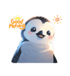 つぶらなペンギン（個別スタンプ：4）