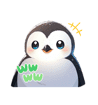つぶらなペンギン（個別スタンプ：9）