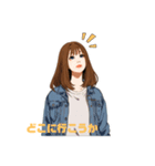女の子のスタンプ日常スタンプ（個別スタンプ：6）