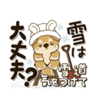 柴犬・茶色い犬さん 2024『冬・思いやり』（個別スタンプ：14）