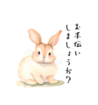 【敬語】可愛いうさちゃん Vo.1（個別スタンプ：1）