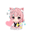 少女_猫_ピンク_（個別スタンプ：6）