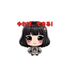 かわいい前向きスタンプ（個別スタンプ：5）