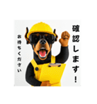 ドーベルマンの現場仕事⭐グラサン犬（個別スタンプ：13）