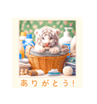 ミニチュアホワイトタイガー図鑑1:日本語（個別スタンプ：25）