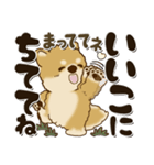 柴犬・茶色い犬 2024『赤ちゃん言葉で』（個別スタンプ：32）